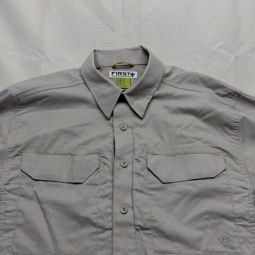 First Tactical Tactix Series Men's Long Sleeve Brown Button Up M Military